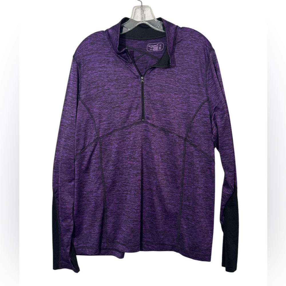 Be Inspired Women’s 1/4 Zip Active Long Sleeve Top 1X